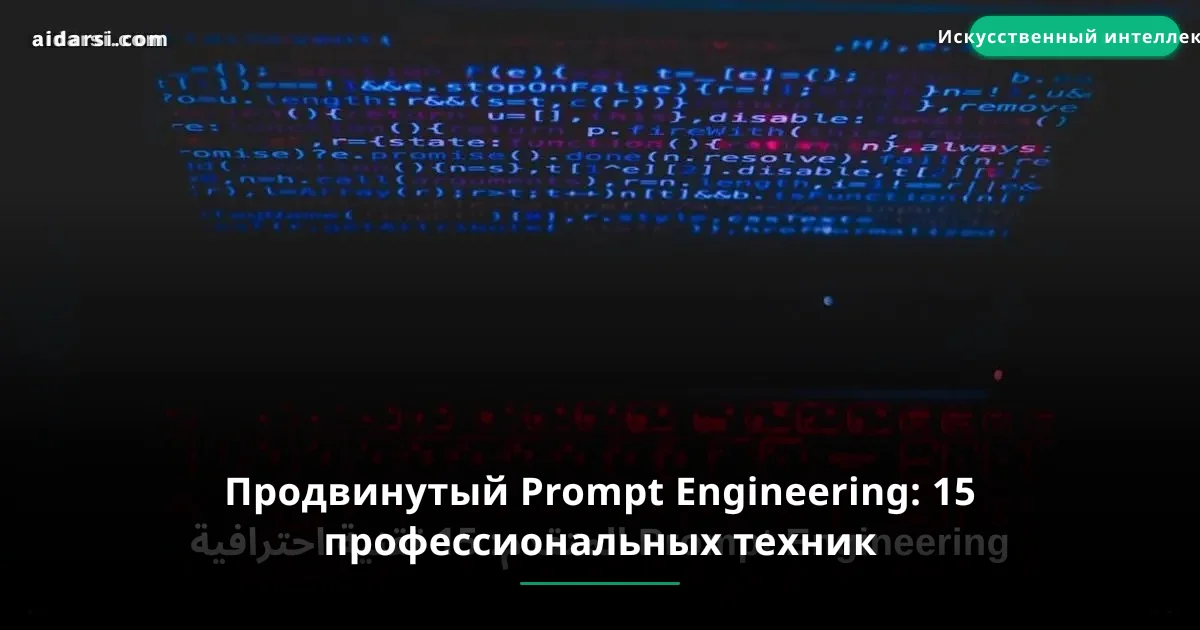 Продвинутый Prompt Engineering: 15 профессиональных техник