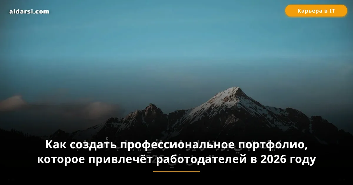 Как создать профессиональное портфолио, которое привлечёт работодателей в 2026 году