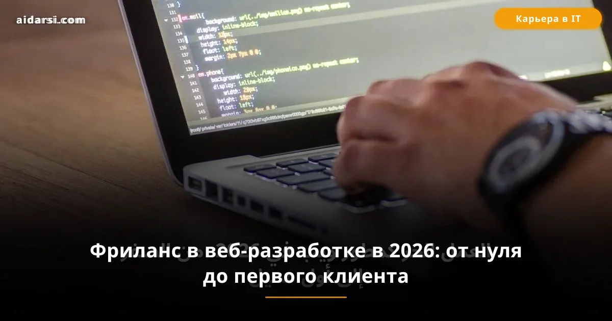 Фриланс в веб-разработке в 2026: от нуля до первого клиента