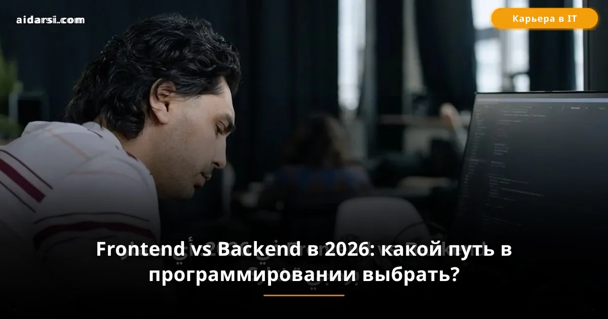 Frontend vs Backend в 2026: какой путь в программировании выбрать?