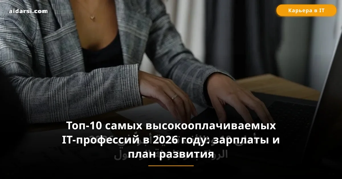 Топ-10 самых высокооплачиваемых IT-профессий в 2026 году: зарплаты и план развития