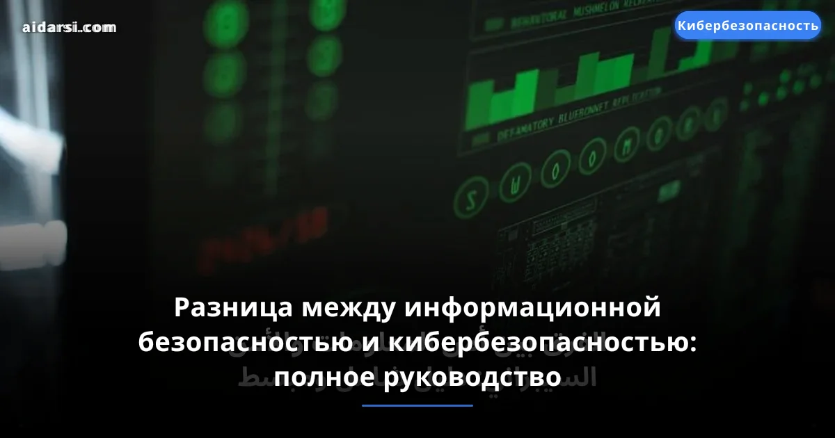 Разница между информационной безопасностью и кибербезопасностью: полное руководство
