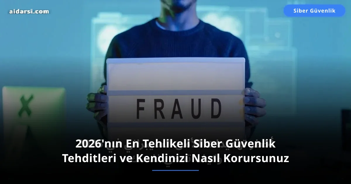 2026'nın En Tehlikeli Siber Güvenlik Tehditleri ve Kendinizi Nasıl Korursunuz