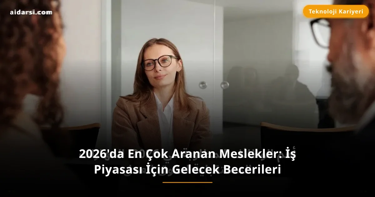 2026'da En Çok Aranan Meslekler: İş Piyasası İçin Gelecek Becerileri