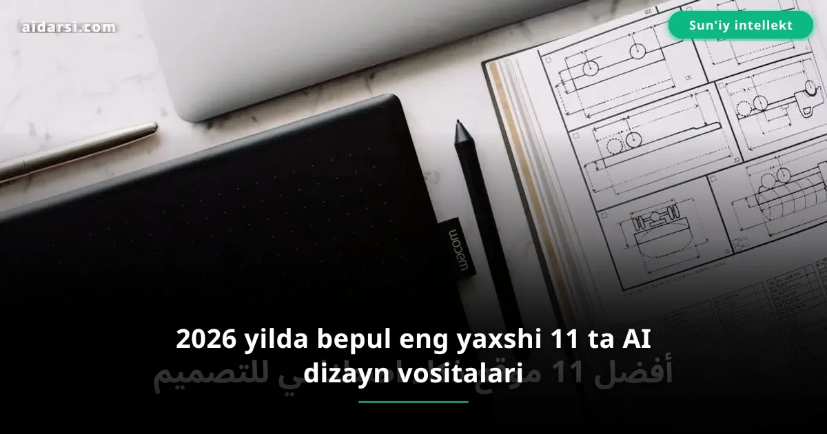 2026 yilda bepul eng yaxshi 11 ta AI dizayn vositalari