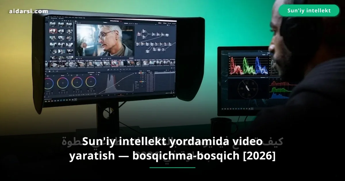 Sun'iy intellekt yordamida video yaratish — bosqichma-bosqich [2026]