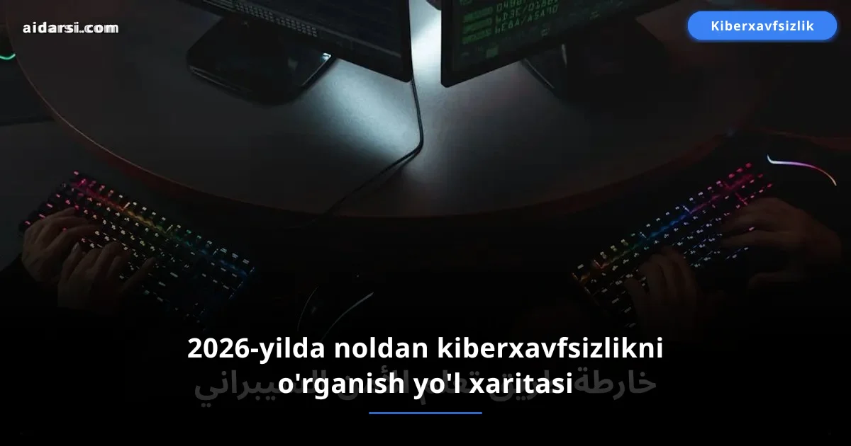 2026-yilda noldan kiberxavfsizlikni o'rganish yo'l xaritasi