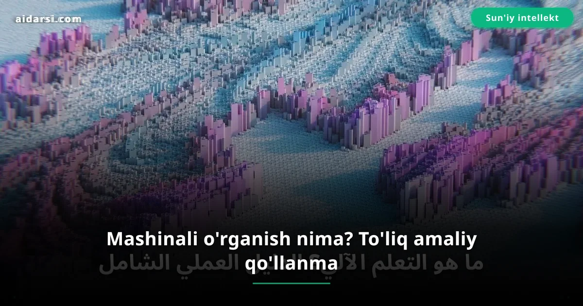 Mashinali o'rganish nima? To'liq amaliy qo'llanma