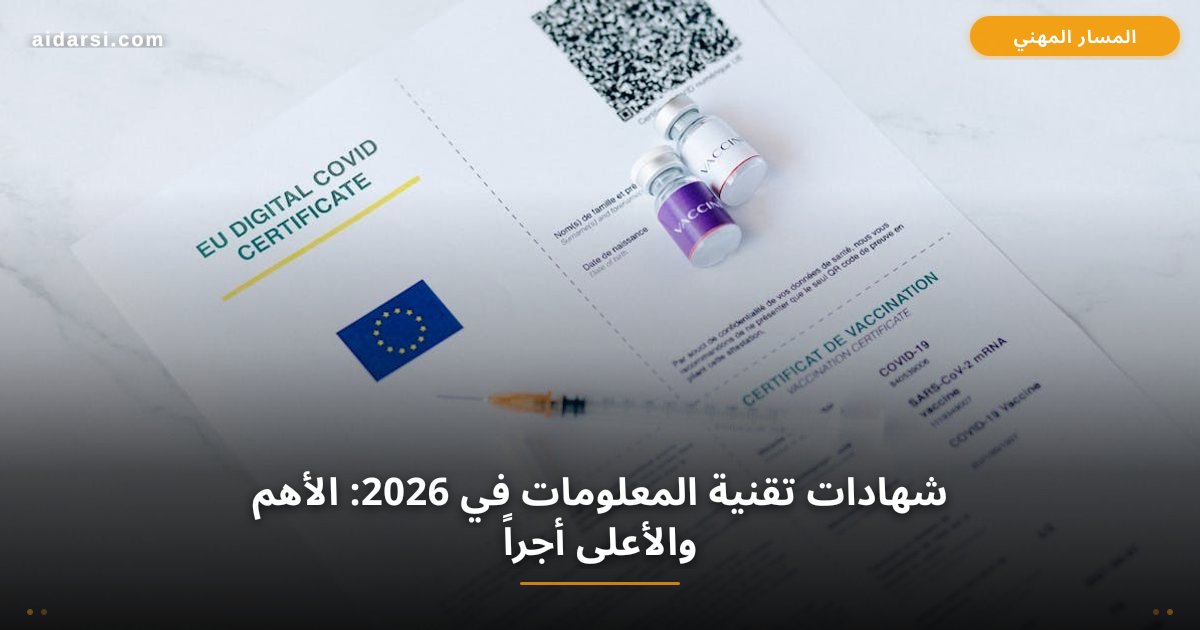 شهادات تقنية المعلومات في 2026: الأهم والأعلى أجراً