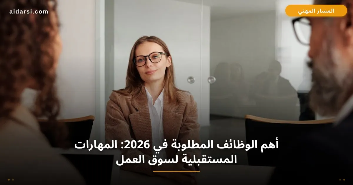 أهم الوظائف المطلوبة في 2026: المهارات المستقبلية لسوق العمل