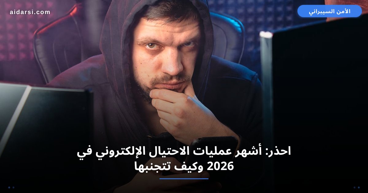 احذر: أشهر عمليات الاحتيال الإلكتروني في 2026 وكيف تتجنبها