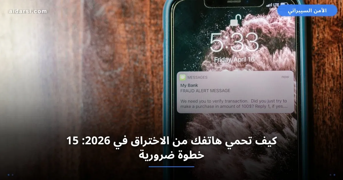 كيف تحمي هاتفك من الاختراق في 2026: 15 خطوة ضرورية